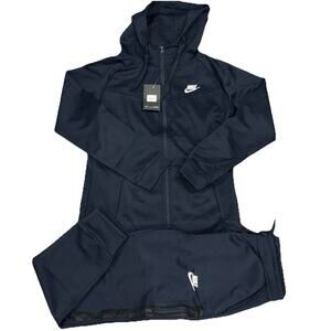 Nike Tech Fleece Set Mens Full Zip Hoodie Jogger Pants 2-piece Set. Large- Navy